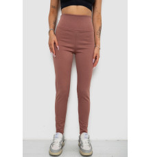 Лосины однотонные в рубчик утепленные на флисе, цвет сливовый, 238R605