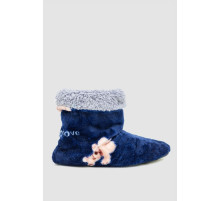 Тапочки-сапожки  домашние плюшевые, цвет сине-серый, 102R1004-1