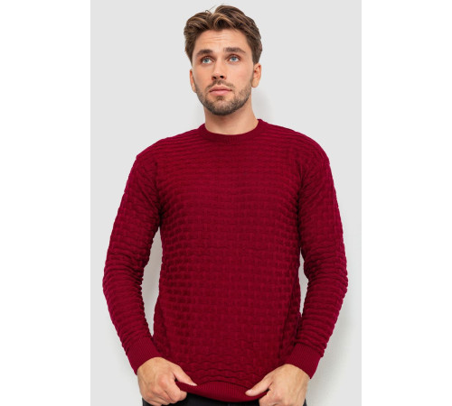 Свитер мужской, цвет бордовый, 161R882