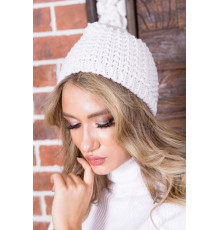 Однотонная женская шапка, светло-серого цвета, 167R7801