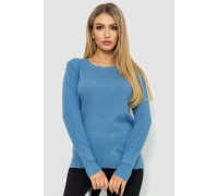 Кофта женский однотонный повседневный, цвет джинс, 244R2033