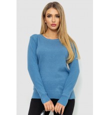 Кофта жіноча однотонна повсякденна, колір джинс, 244R2033