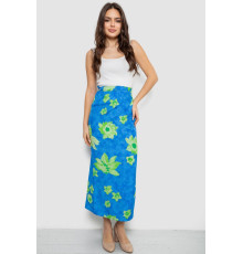 Юбка свободного кроя на запах, цвет сине-зеленый, 167R345