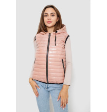 Жилетка женская дутая, цвет пудровый, 102R380