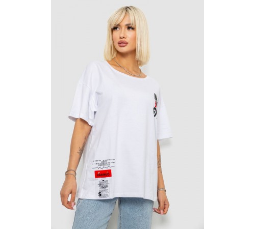 Футболка жіноча з принтом, колір білий, 244R2408-5