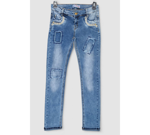 Джинсы для девочек, цвет синий, 247R3809