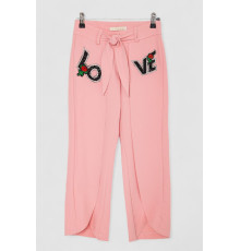 Штани для дівчаток вільного крою, рожевий колір, 247R3821
