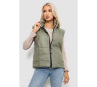 Жилет женский демисезонный экокожа, цвет хаки, 257R98