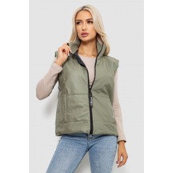 Жилет женский демисезонный экокожа, цвет хаки, 257R98