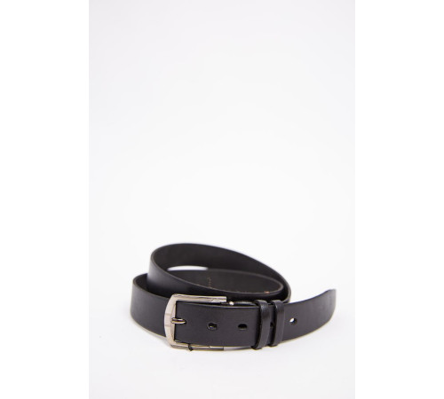 Черный мужской ремень, из эко-кожи с классической пряжкой, 196RL35U1W80