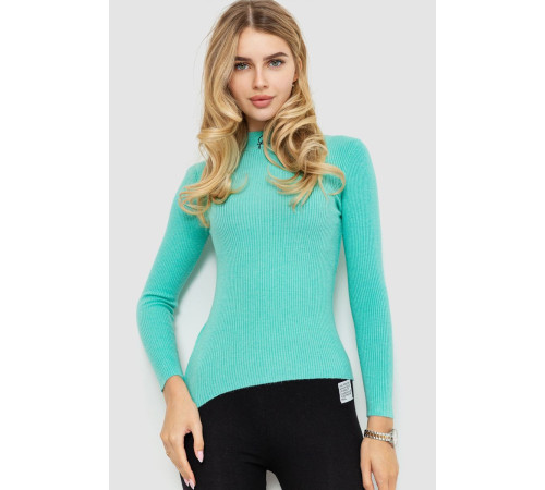 Водолазка женская трикотажная, цвет мятный, 204R035