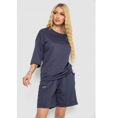 Костюм жіночий однотонний, колір темно-сірий, 238R116