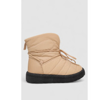 Дутики женские зимние на меху, цвет бежево-черный, 248RFM500