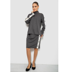 Костюм женский классический, цвет серый, 257R322-1