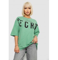 Футболка женская с принтом, цвет оливковый, 244R3008-1