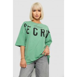 Футболка женская с принтом, цвет оливковый, 244R3008-1