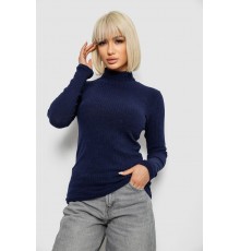 Гольф жіночий однотонний в рубчик, колір синій, 257R101