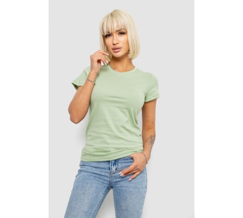 Футболка женская однотонная, цвет оливковый, 129R8900
