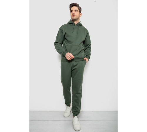 Спортивный костюм мужской на флисе, цвет хаки, 244R9162