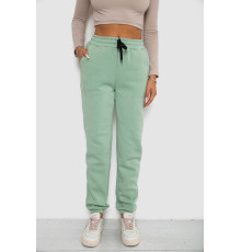 Спортивні штани жіночі на флісі, колір світло-м'ятний, 238R57011