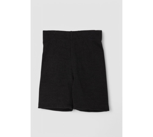Шорты детские в рубчик на флисе, цвет черный, 102R412