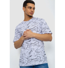 Футболка чоловіча з принтом, колір біло-чорний, 219R020