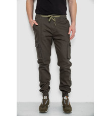 Штаны мужские карго, цвет темно-зеленый, 243R8075
