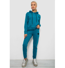 Спортивный костюм женский двухнитка, цвет бирюзовый, 214R1419-004