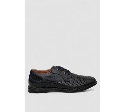 Туфли мужские с перфорацией, цвет темно-синий, 243RB1993