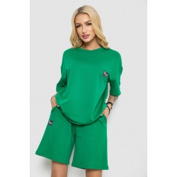 Костюм женский повседневный, цвет зеленый, 241R5004