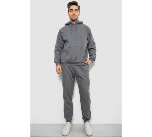 Спортивный костюм мужской на флисе, цвет серый, 244R9162