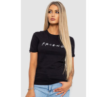 Футболка женская с принтом, цвет черный, 238R57396