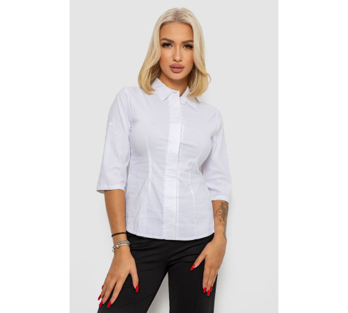 Блуза классическая, цвет белый, 230R08-1