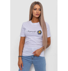 Футболка жіноча з принтом, колір білий, 238R01632