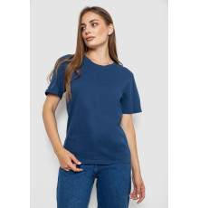 Футболка женская однотонная, цвет синий, 238R112