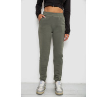 Спортивные штаны женские на флисе, цвет хаки, 238R58641-3