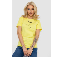 Футболка женская с принтом, цвет желтый, 238R555