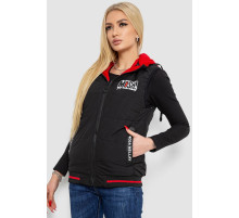 Жилет женский двухсторонний, цвет черно-красный, 244R20166