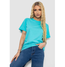 Футболка женская однотонная, цвет голубой, 238R111