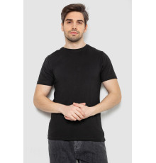 Футболка чоловіча однотонна базова, колір чорний, 244R2408