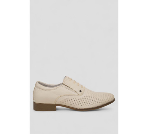 Туфли мужские с перфорацией, цвет бежевый, 243RC1595