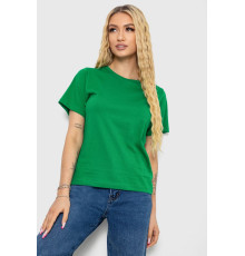 Футболка женская однотонная, цвет зеленый, 238R111
