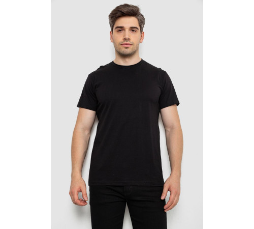 Футболка мужская базовая, цвет черный, 244R20603