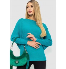 Кофта жіноча однотонна, колір бірюзовий, 244R2034