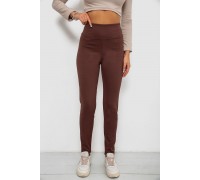 Лосины в рубчик на флисе, цвет шоколадный, 244R1709