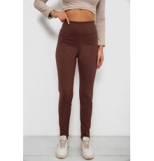 Лосини в рубчик на флісі, колір шоколадний, 244R1709