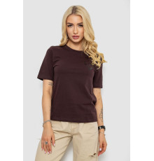 Футболка жіноча з принтом, колір шоколадний, 241R128