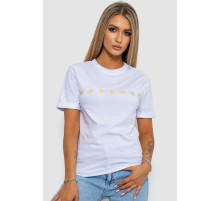 Футболка женская с принтом, цвет белый, 238R57378