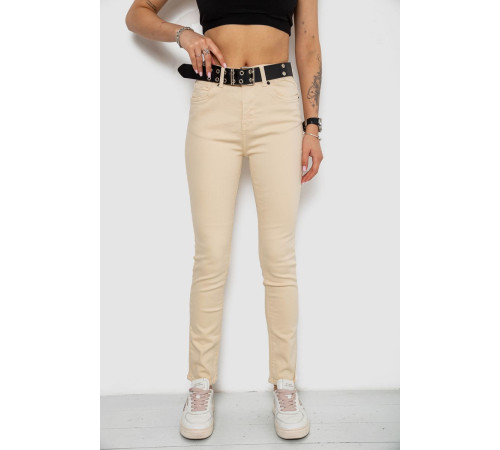 Джинсы женские, цвет бежевый, 182R001