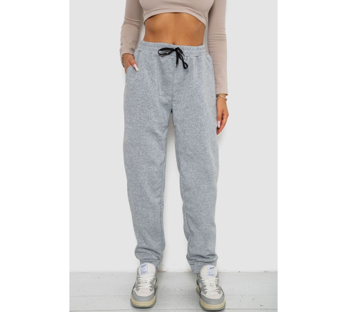 Спортивные штаны женские на флисе, цвет серый, 238R57016-1